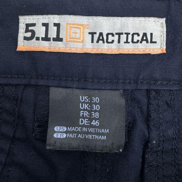 5.11 Tactical Taclite Ripstop Cargo Shorts Size 30 Blue Canvas Workwear Outdoor - Picture 5 of 7